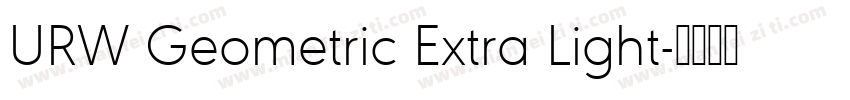 URW Geometric Extra Light字体转换